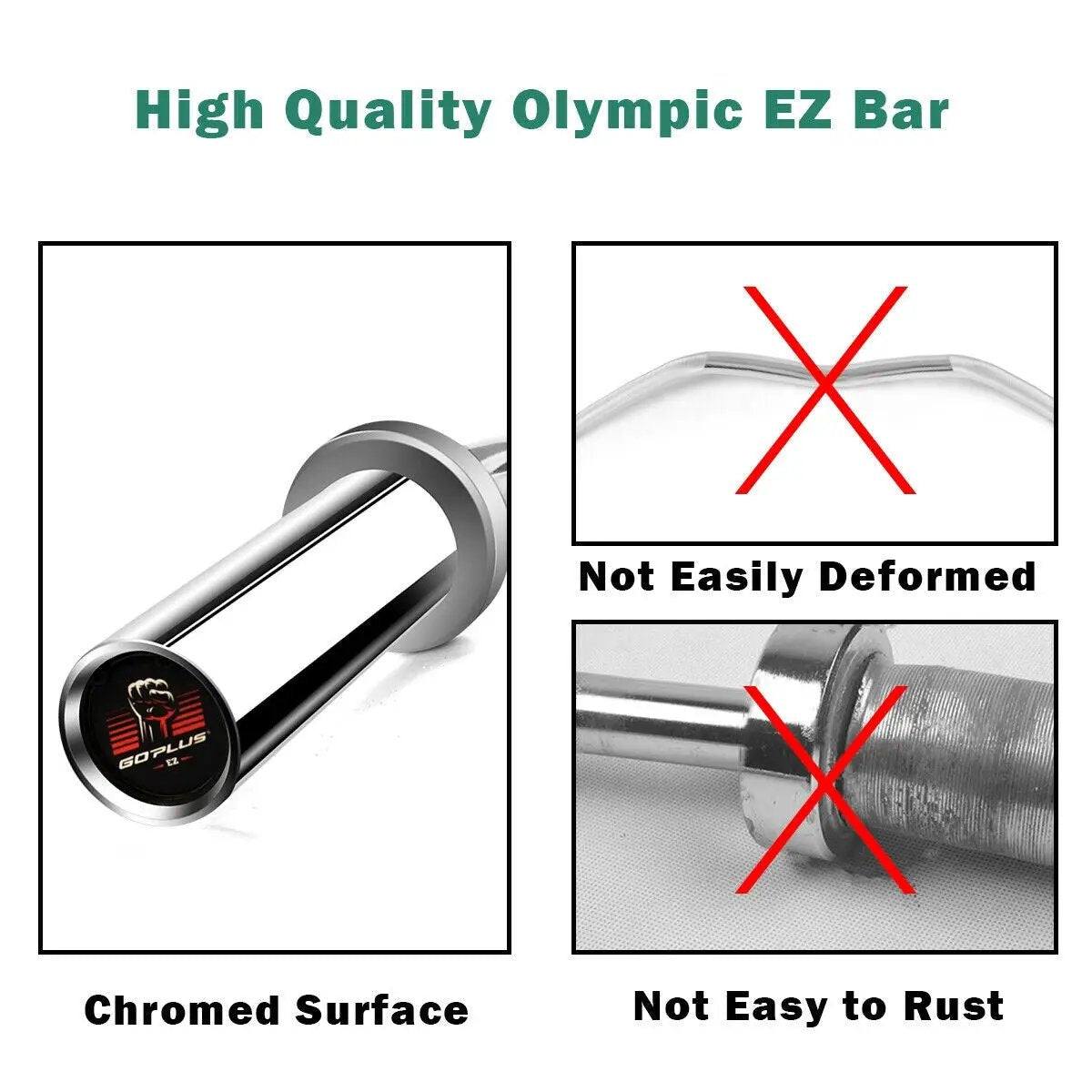 47 Inch Chrome Steel Home Gym Fitness Equipment Bar by DirectDeals