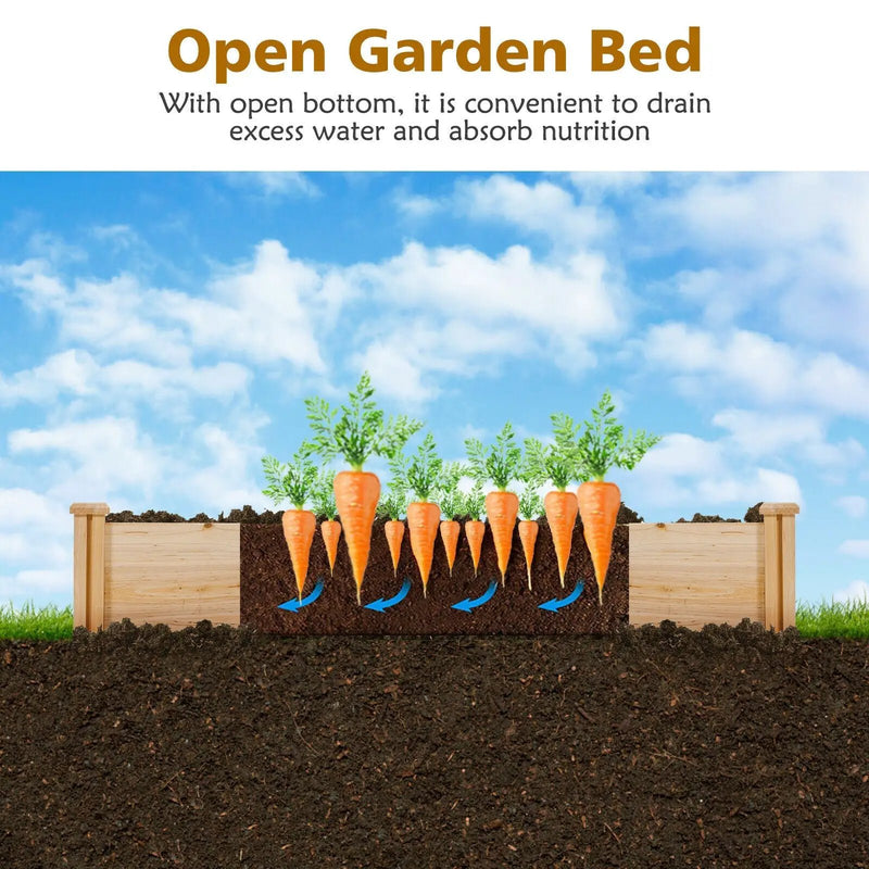 U-Shaped Wooden Garden Raised Bed for Backyard and Patio by DirectDeals