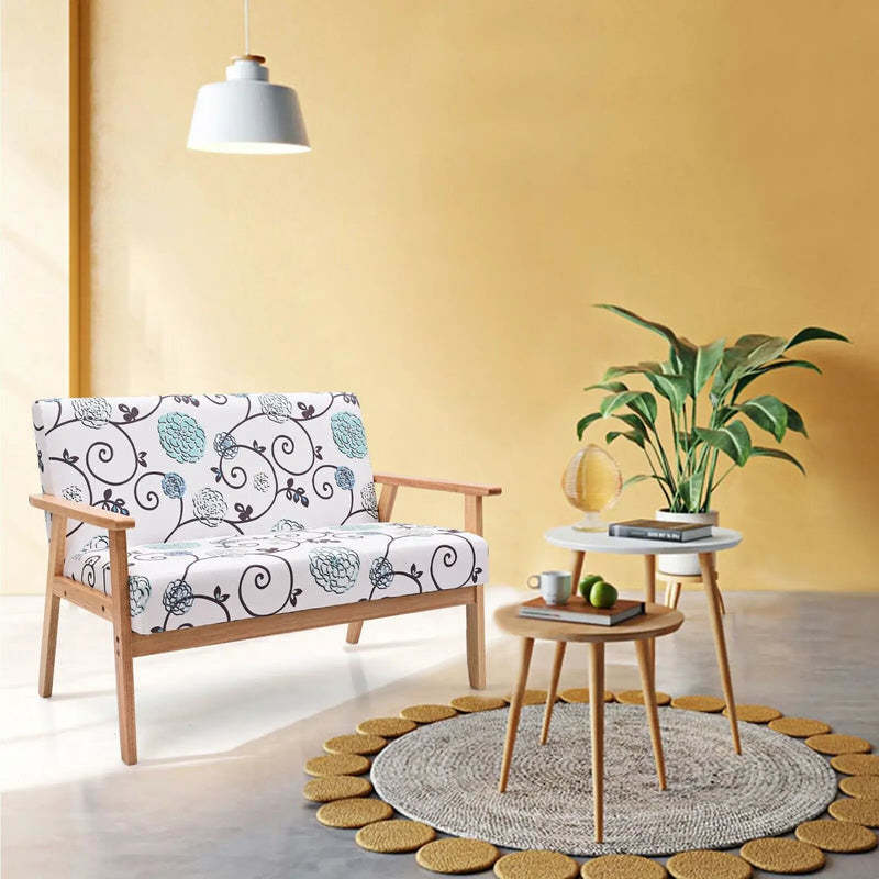Modern Fabric Loveseat Sofa Couch Upholstered 2-Seat Armchair by DirectDeals