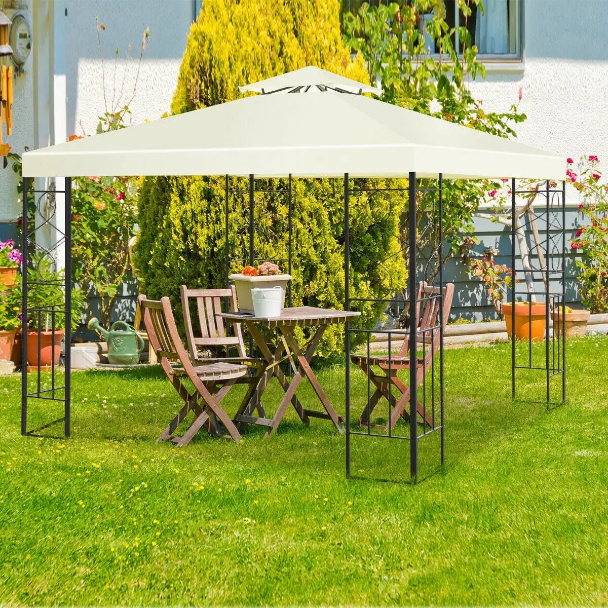2 Tiers 10 x 10 Feet Patio Gazebo Canopy Tent by DirectDeals