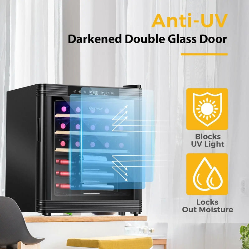 21 Bottle Compressor Wine Cooler Refrigerator with Digital Control by DirectDeals