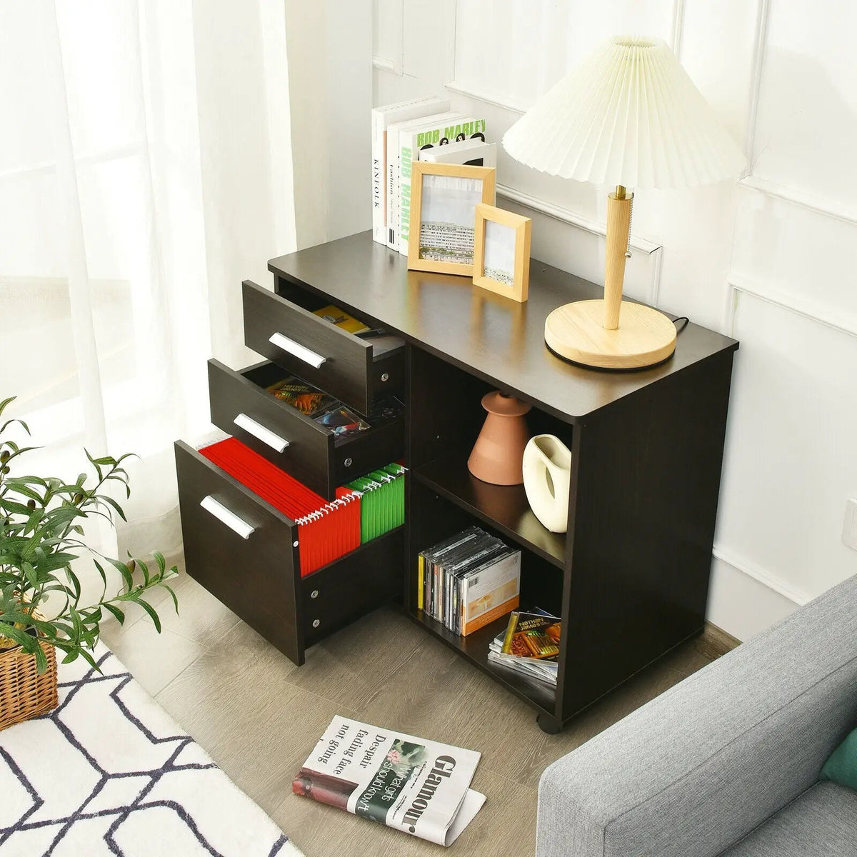 3-Drawer Mobile Lateral File Cabinet Printer Stand, photo 19 of 24