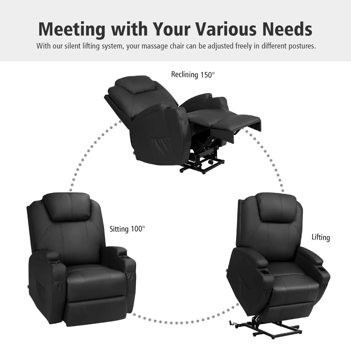 Power Lift Recliner Chair with Massage and Heat for Elderly with Remote Control, photo 8 of 16