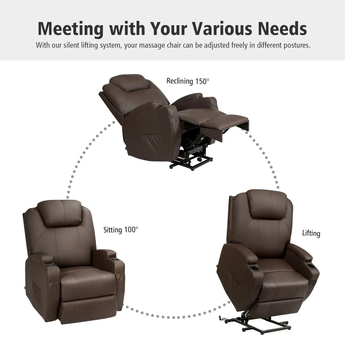 Power Lift Recliner Chair with Massage and Heat for Elderly with Remote Control, photo 7 of 16