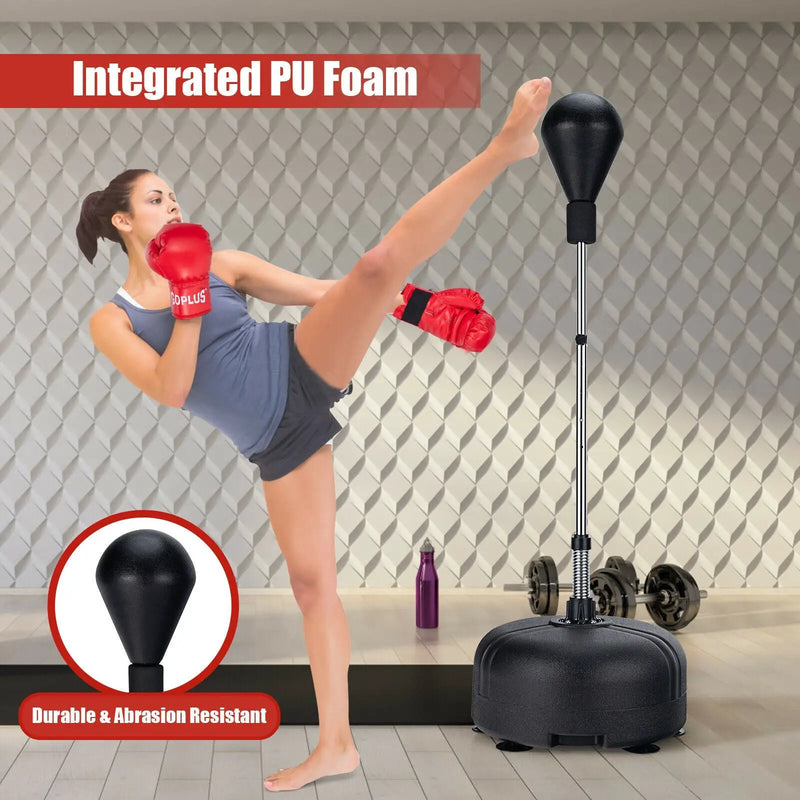 Adjustable Freestanding Punching Bag with Boxing Gloves by DirectDeals