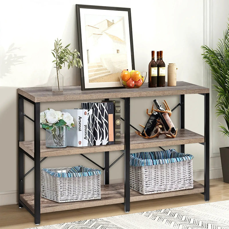 3 Tier 47 Inch Console Metal Frame Sofa Table by DirectDeals