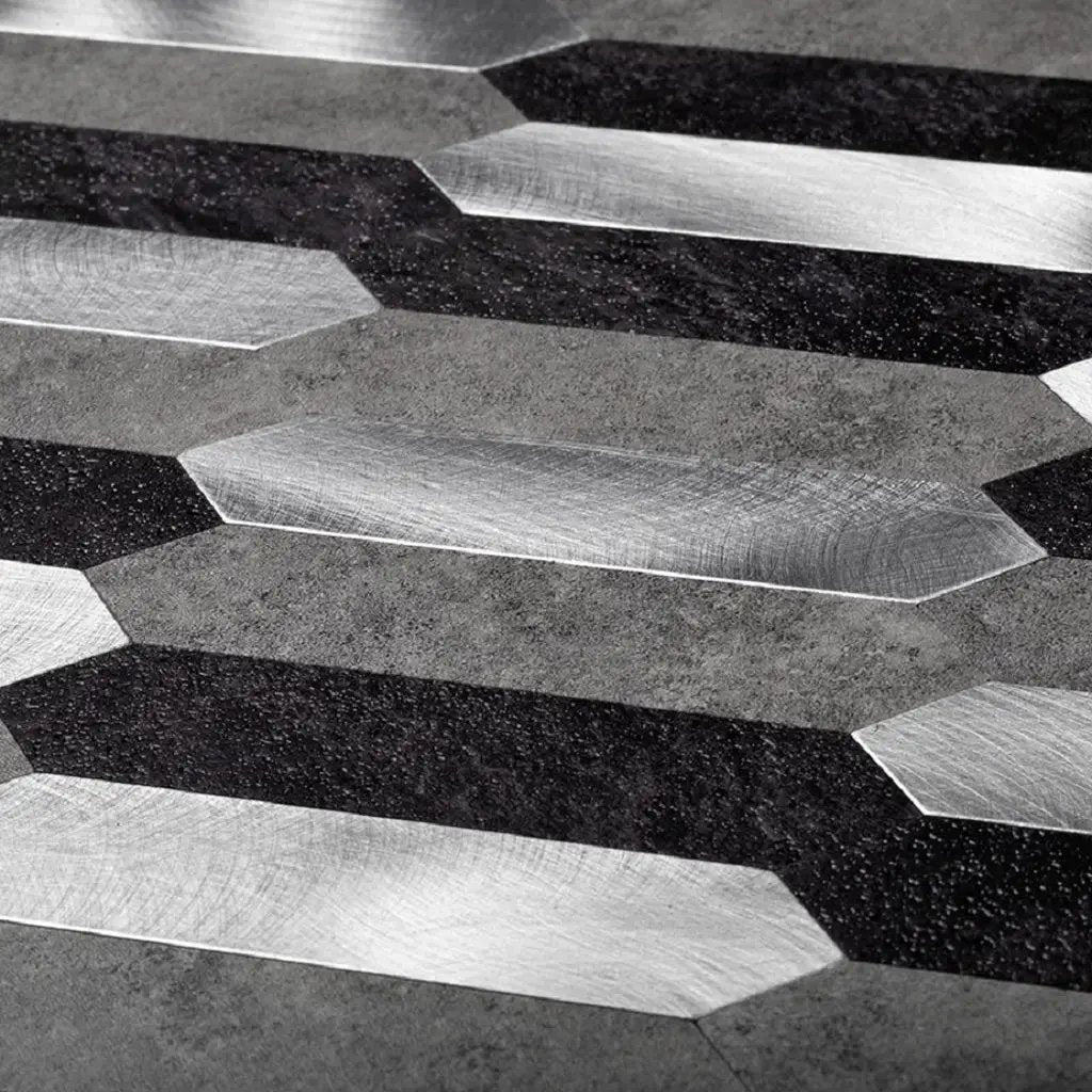 Gray 12x12 Honed Brick PVC Peel & Stick Tile (10 pack, 10 sq ft/case) by Apollo Tile