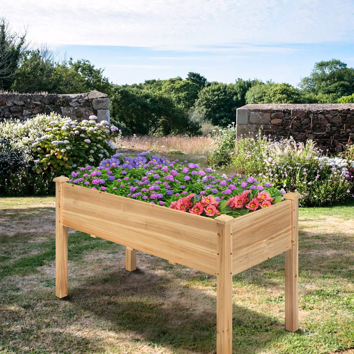Wooden Raised Vegetable Garden Bed Elevated Grow Vegetable Planter, photo 15 of 17
