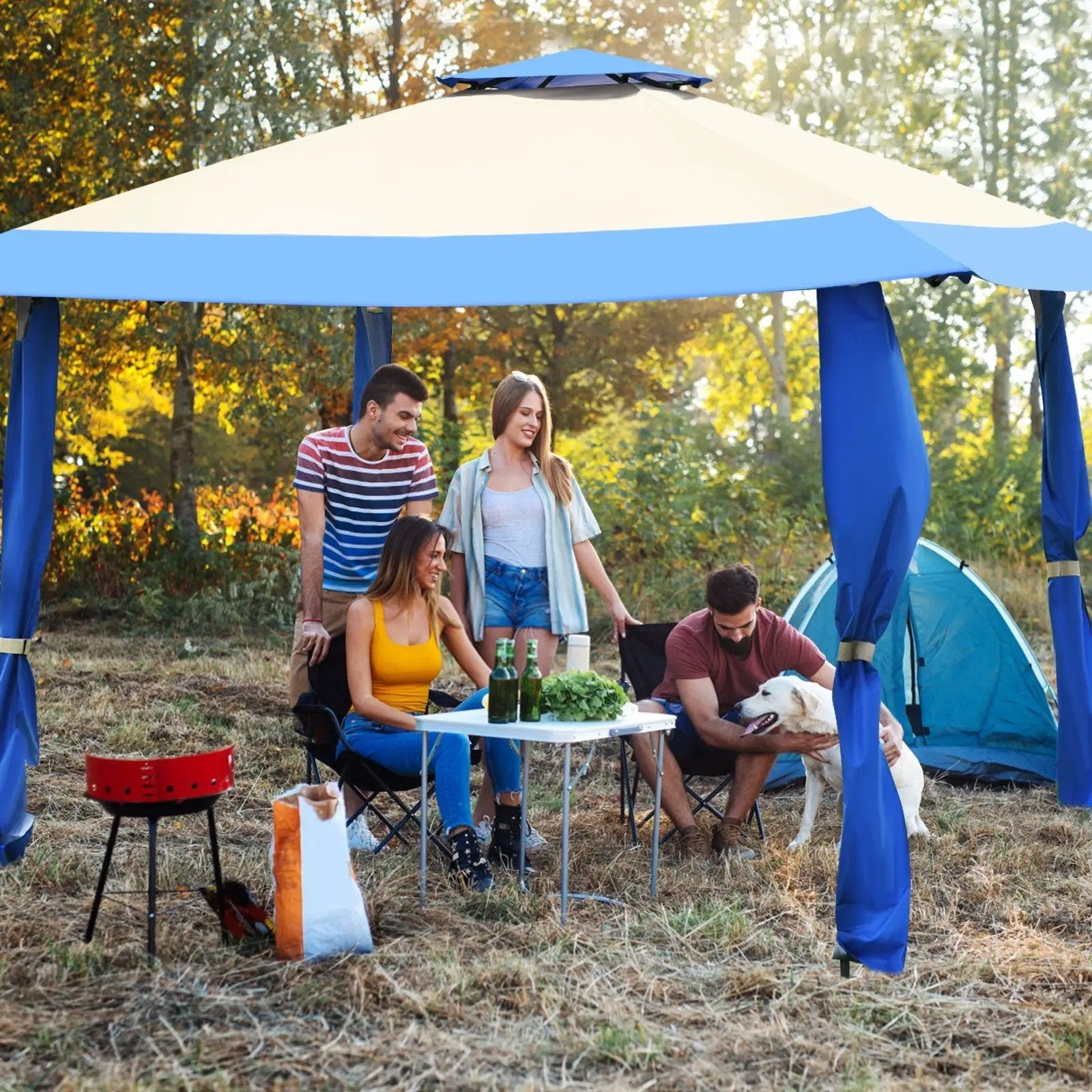 13 Feet x 13 Feet Pop Up Canopy Tent Instant Outdoor Folding Canopy Shelter by DirectDeals