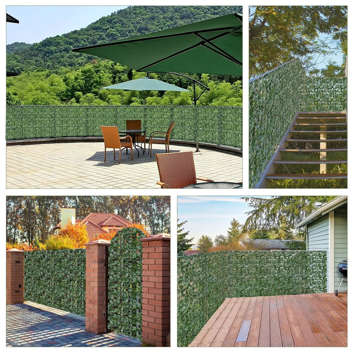 Faux Ivy Leaf Decorative Privacy Fence, photo 7 of 10