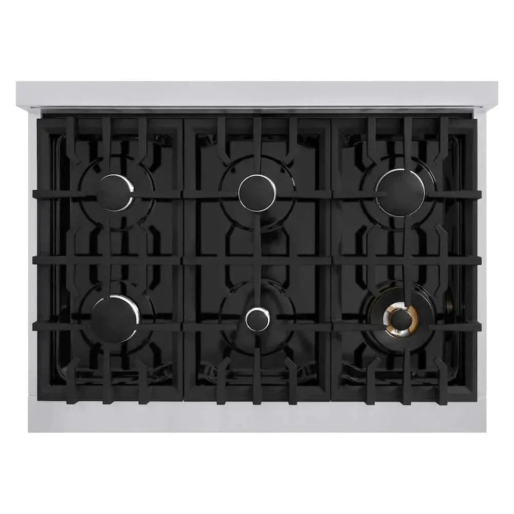 ZLINE 36" Select Gas Range Convection Gas Oven Stainless Steel HGR36 by Farmhouse Kitchen and Bath