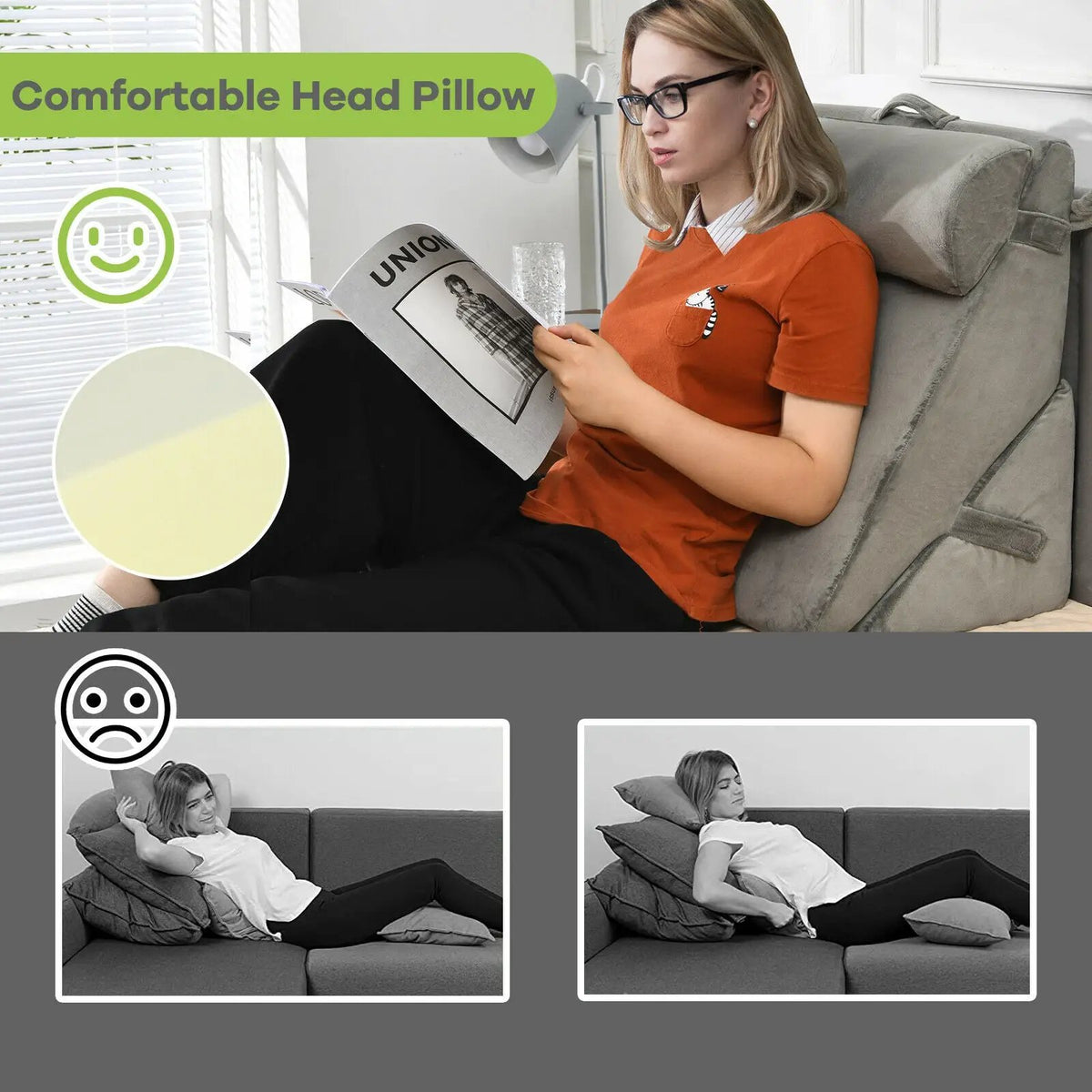 Adjustable Neck Back Support Memory Foam Headrest, photo 13 of 16