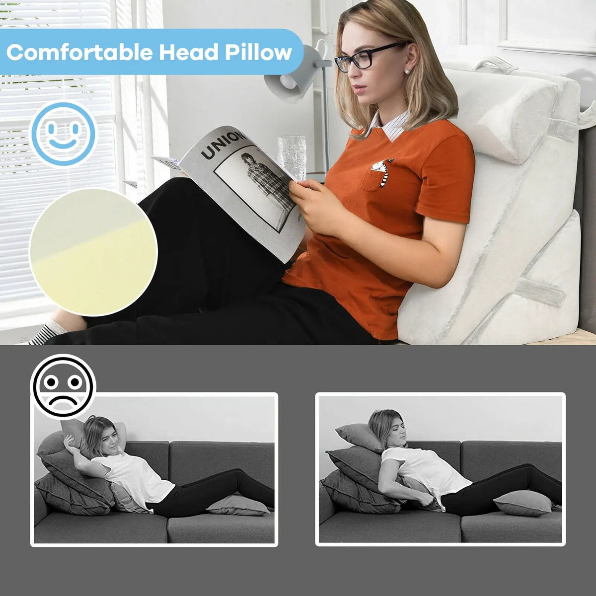 Adjustable Neck Back Support Memory Foam Headrest, photo 14 of 16