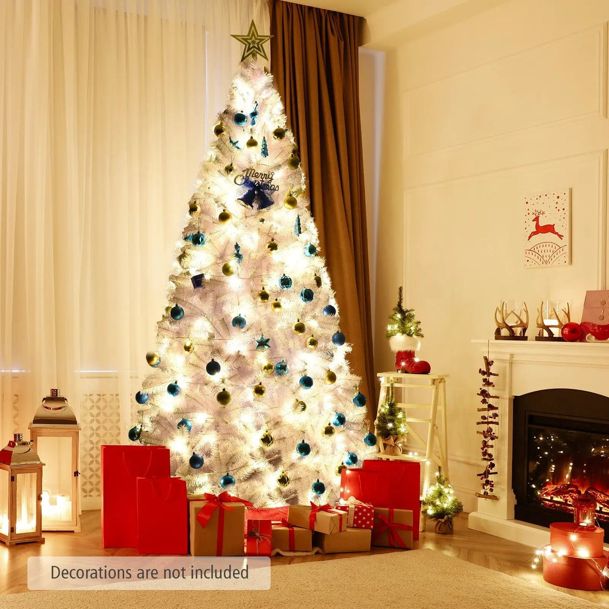 6' / 7.5' / 9' Hinged Artificial Christmas Tree with Metal Stand, photo 2 of 10