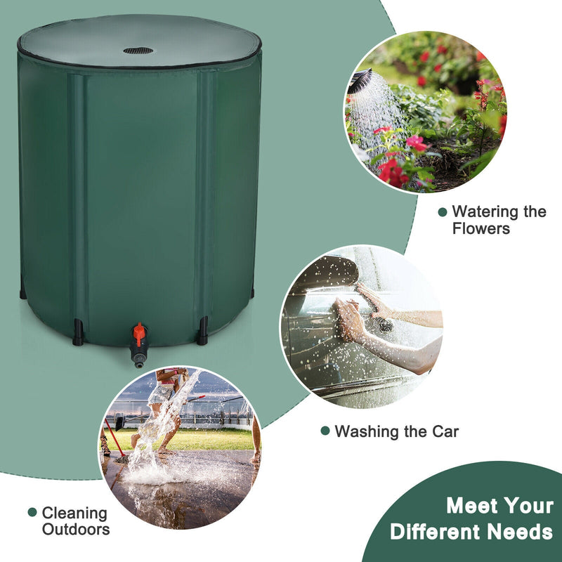 53 Gallon Portable Collapsible Rain Barrel Water Collector by DirectDeals