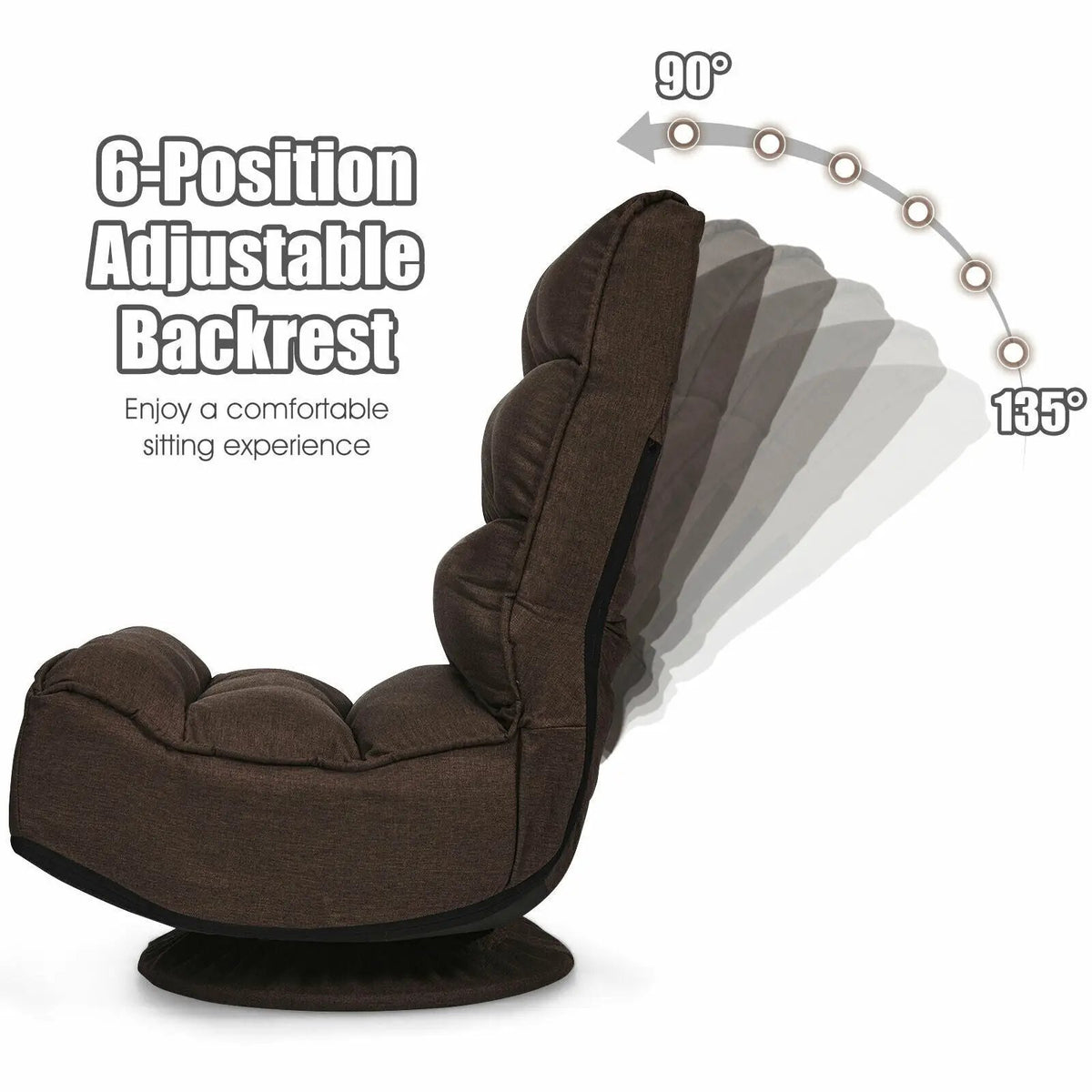 5-Position Folding Floor Gaming Chair, photo 34 of 56