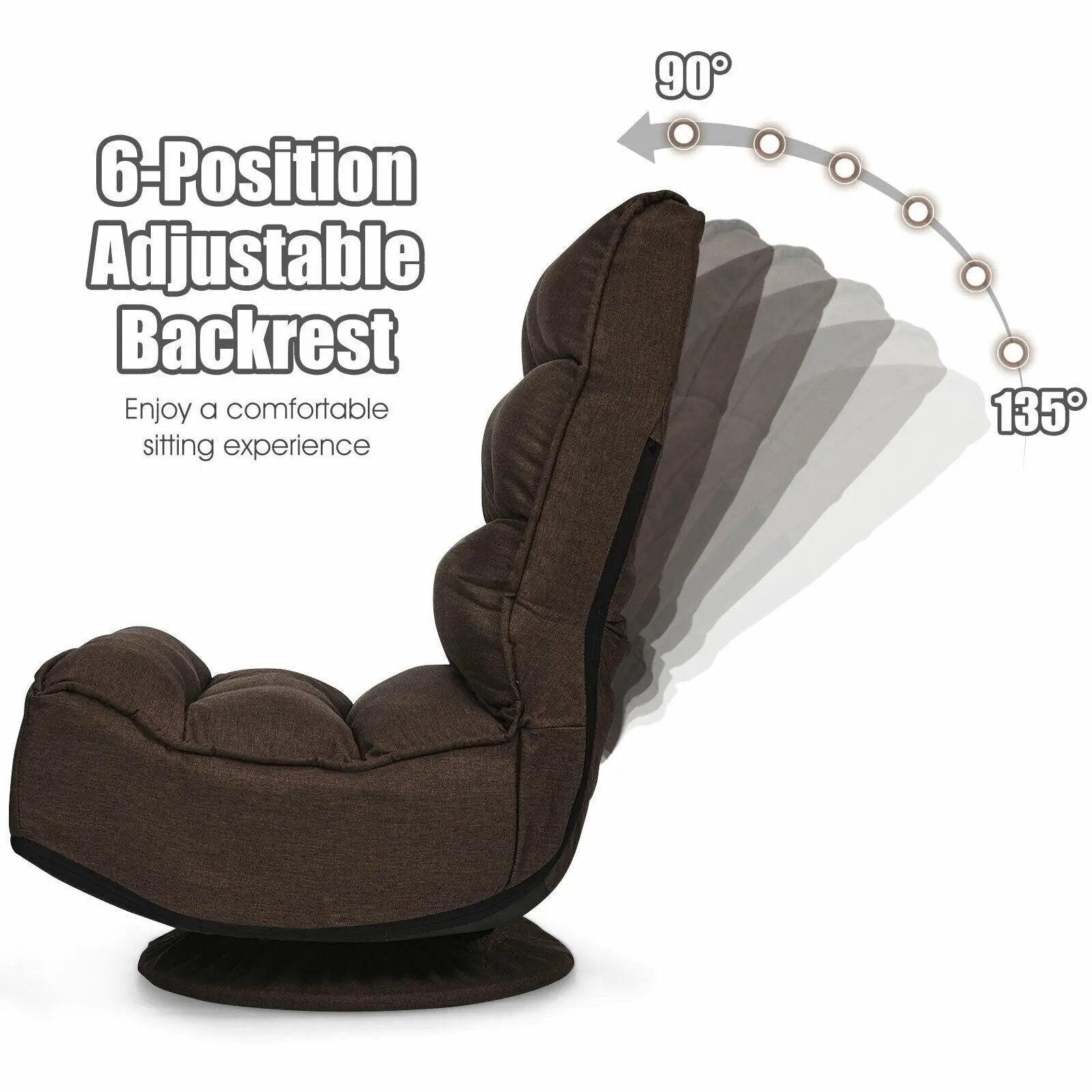 5-Position Folding Floor Gaming Chair by DirectDeals