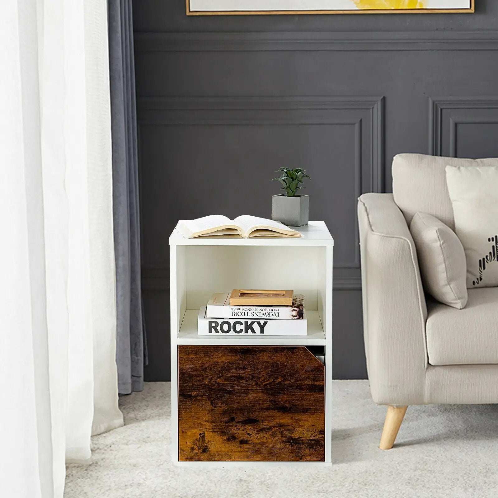 Set of 2 Nightstands Side End Table for Living Room by DirectDeals