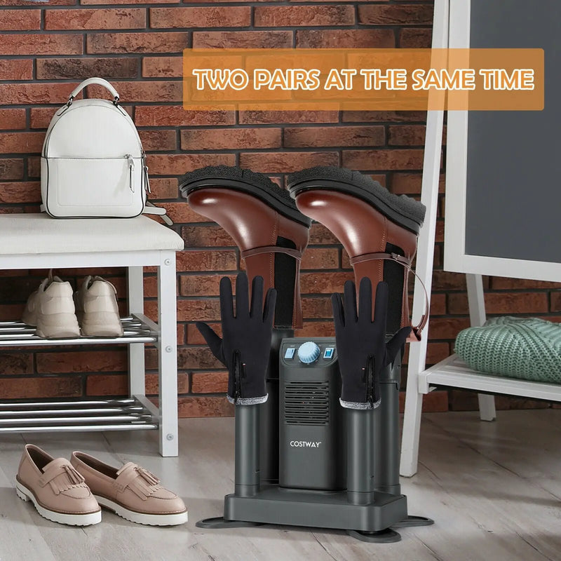 Electric Shoe Boot Dryer 4 Shoes with 180 Mins Timer Ozone Disinfection by DirectDeals