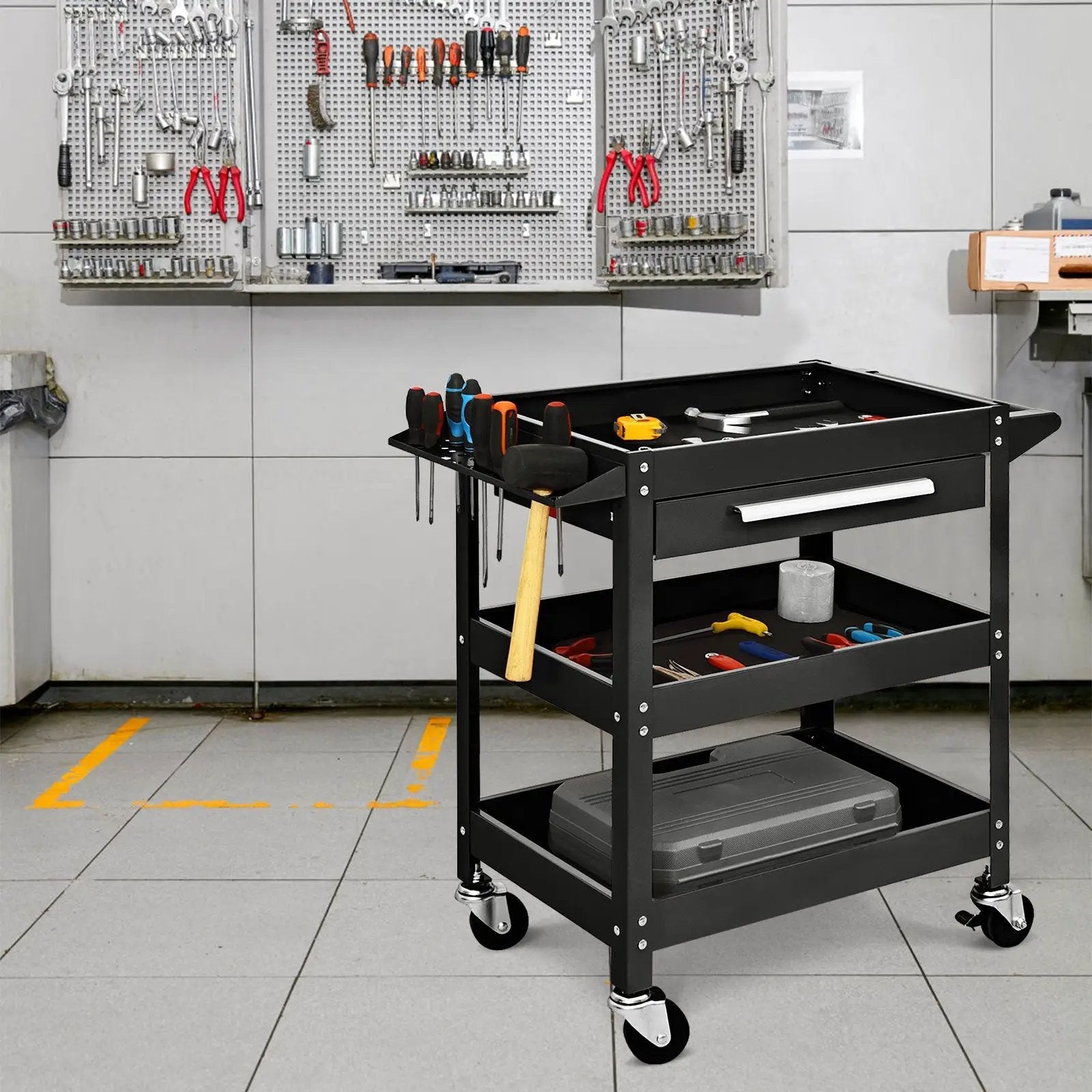 Rolling Tool Cart Mechanic Cabinet Storage ToolBox Organizer with Drawer by DirectDeals