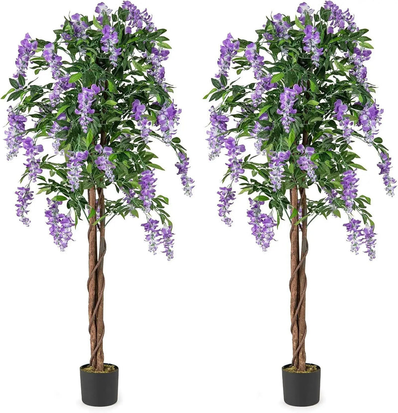 Artificial Wisteria Tree 5.5 FT with Nursery Pot Set of 2 by DirectDeals