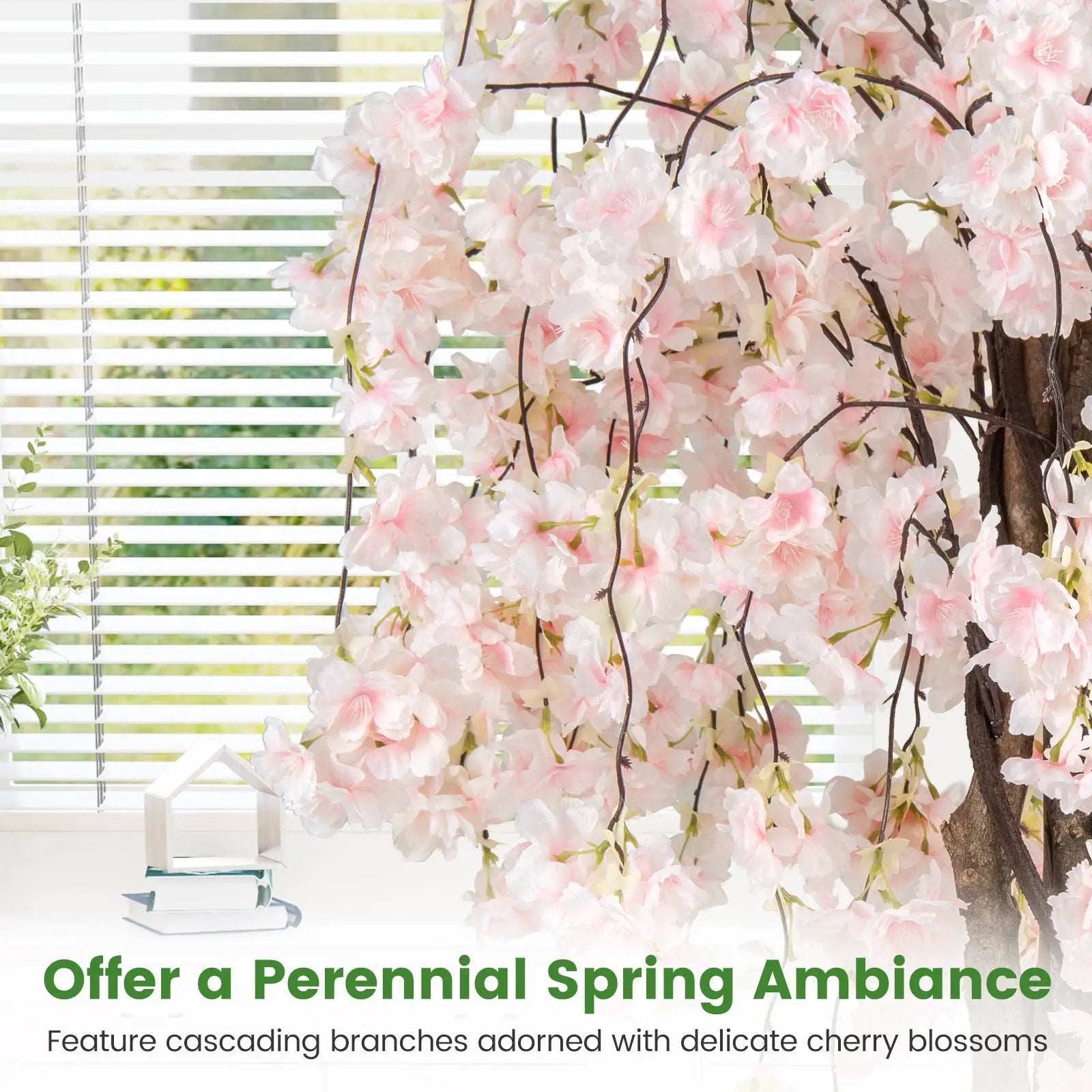 5.5 FT Tall Artificial Cherry Blossom Tree with Pink/White Flowers 1 Pack by DirectDeals
