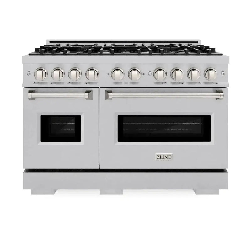 ZLINE 48" Classic Gas Range, Convection Gas Oven DuraSnow® Stainless Steel, CGRS-48 by Farmhouse Kitchen and Bath