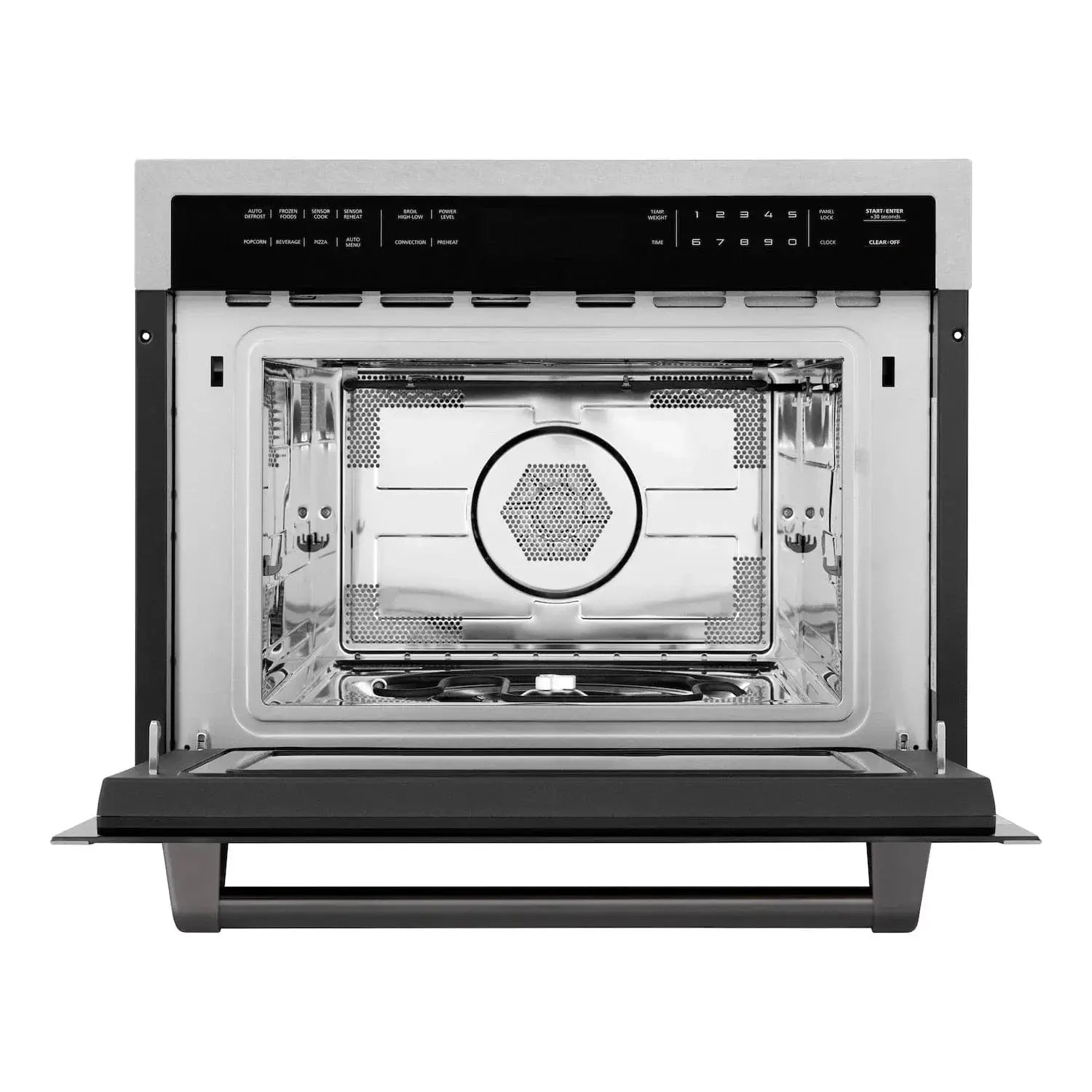 ZLINE 24” Convection Microwave, Stainless Steel, Black MWOZ-24-SS-MB by Farmhouse Kitchen and Bath