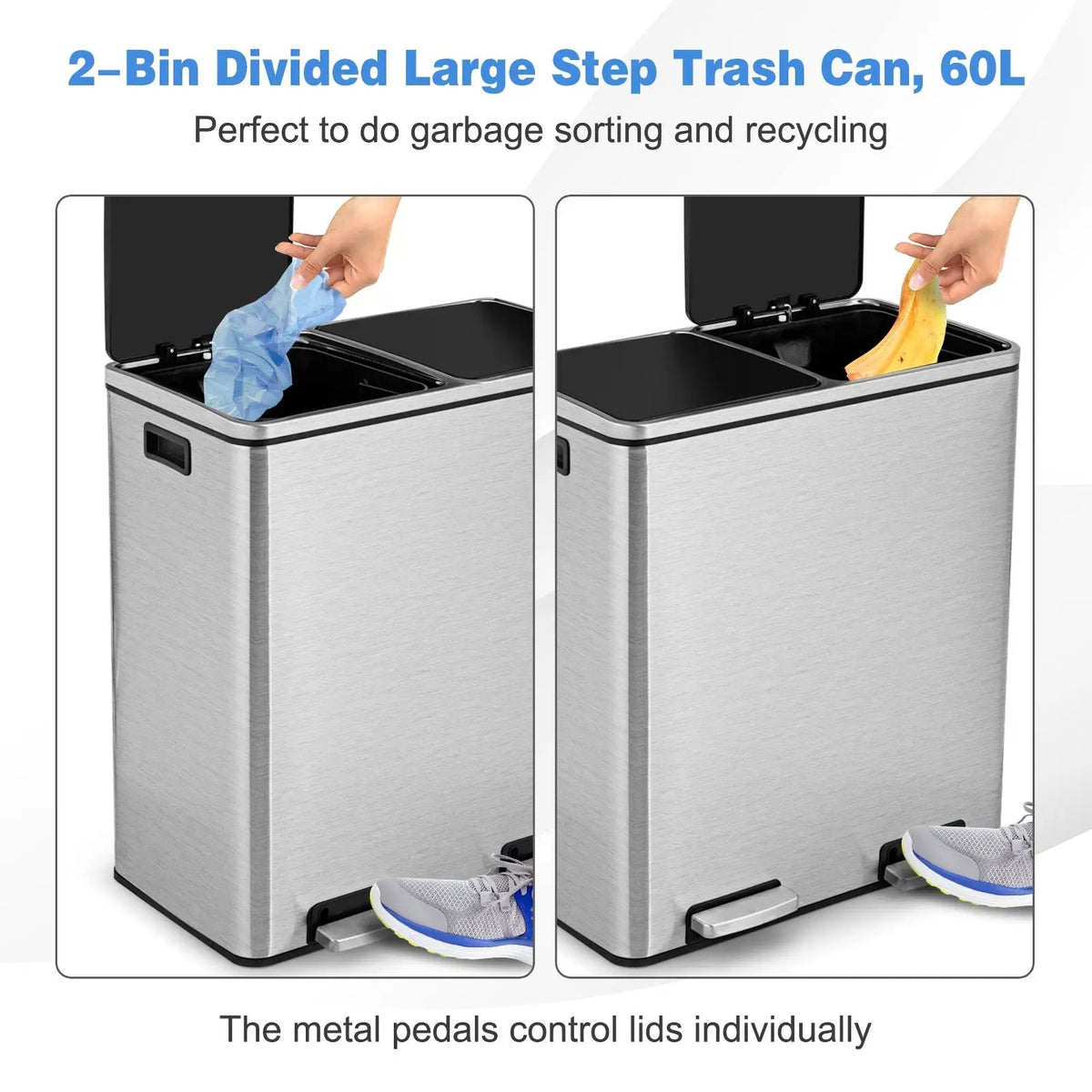 16 Gallon Dual Step Trash Can, photo 7 of 9