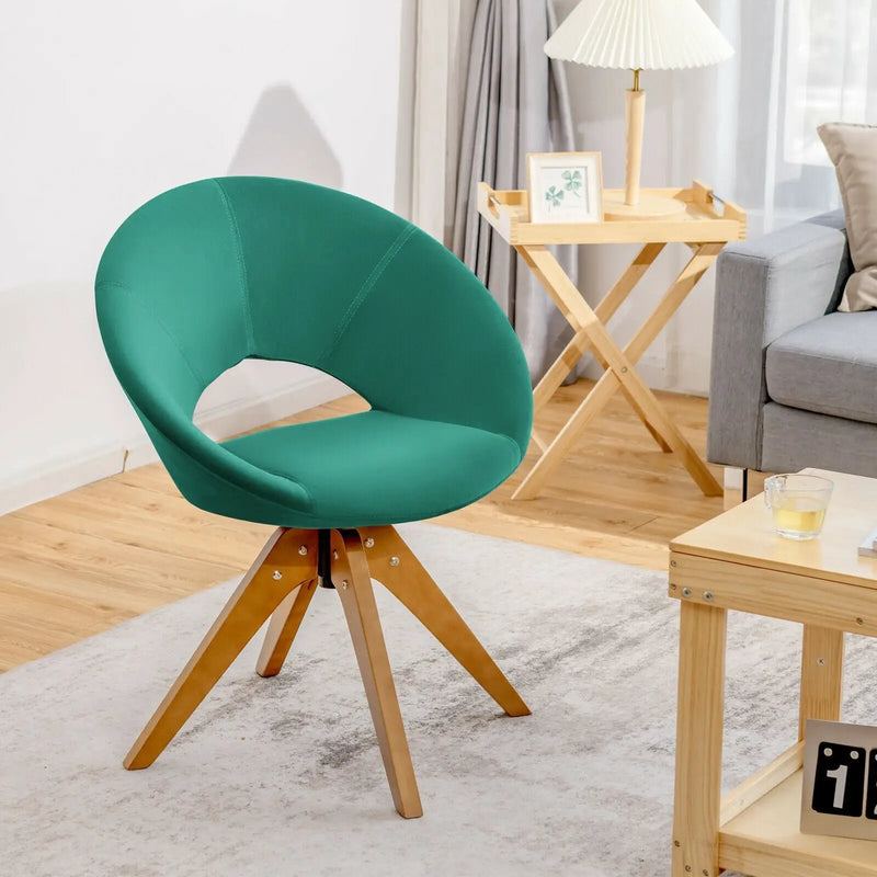 Swivel Accent Chair with Oversized Upholstered Seat for Home Office by DirectDeals