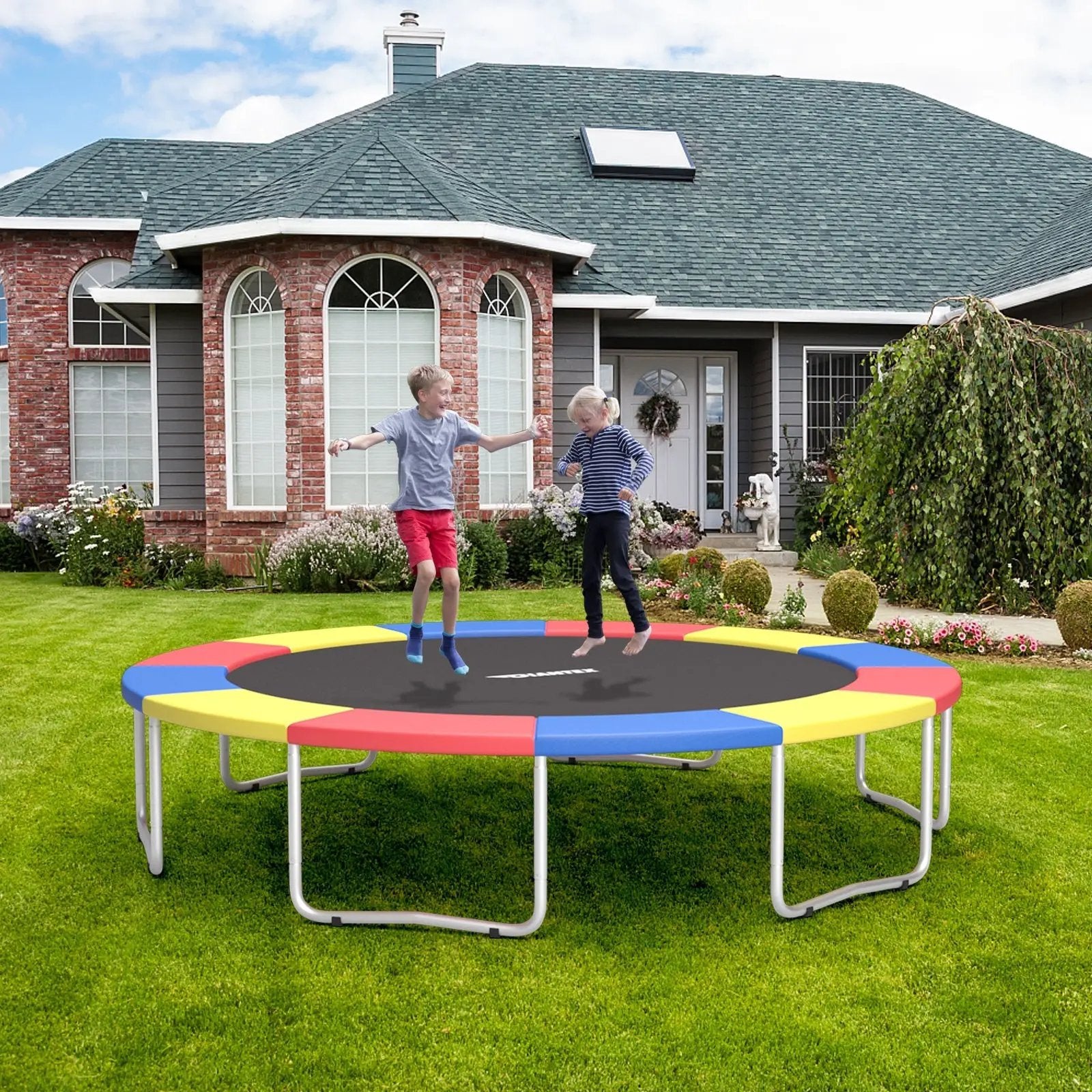 14 Feet Waterproof and Tear-Resistant Universal Trampoline Safety Pad Spring Cover by DirectDeals