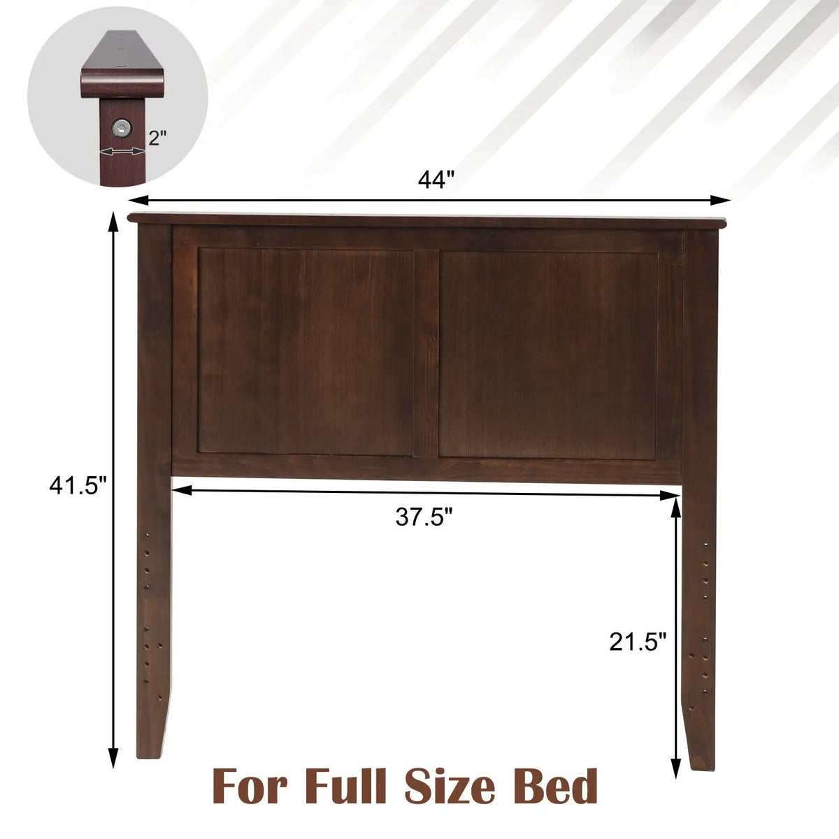 Solid Wood Flat Panel Headboard for Twin-size Bed, photo 14 of 24
