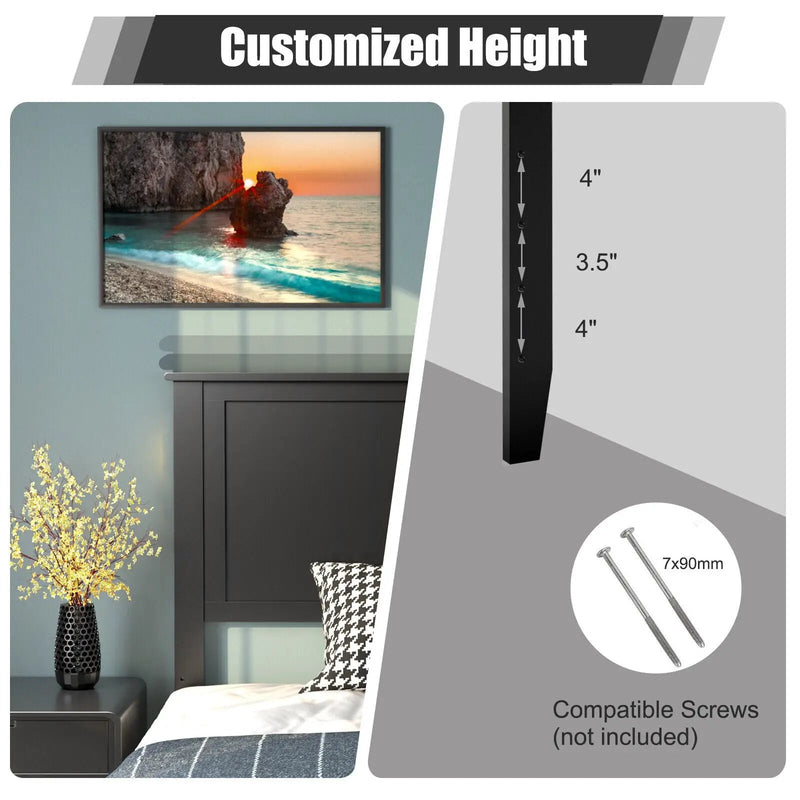 Solid Wood Flat Panel Headboard for Twin-size Bed by DirectDeals