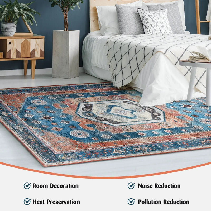 5 x 7 Inch Non-Shedding Distressed Vintage Indoor Area Rug by DirectDeals