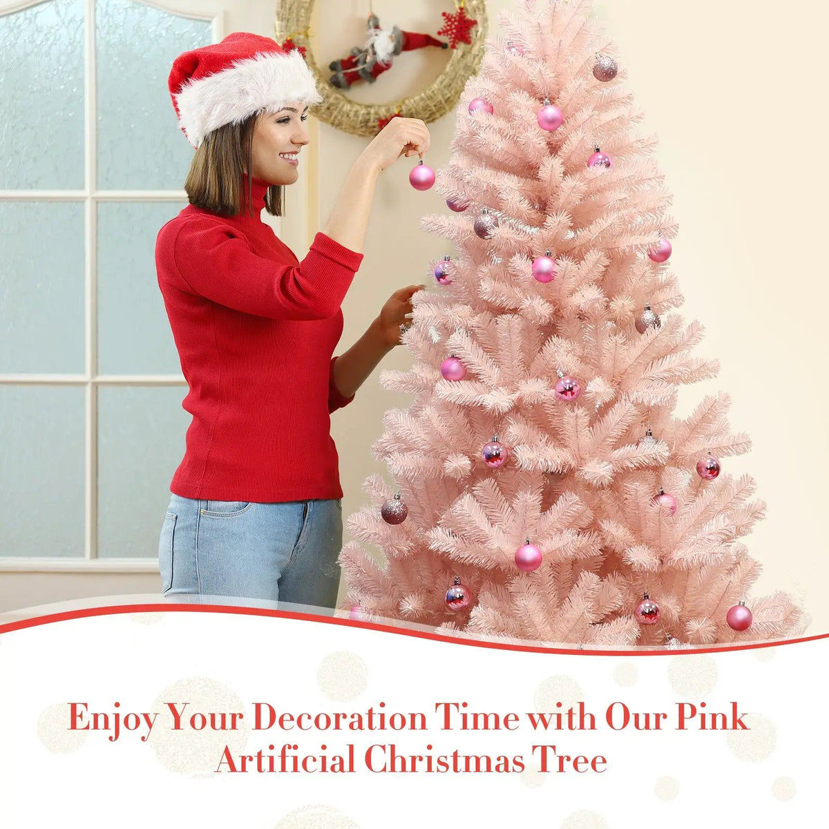 6/7 Feet Artificial Christmas Tree Hinged Full Fir Tree, photo 14 of 16