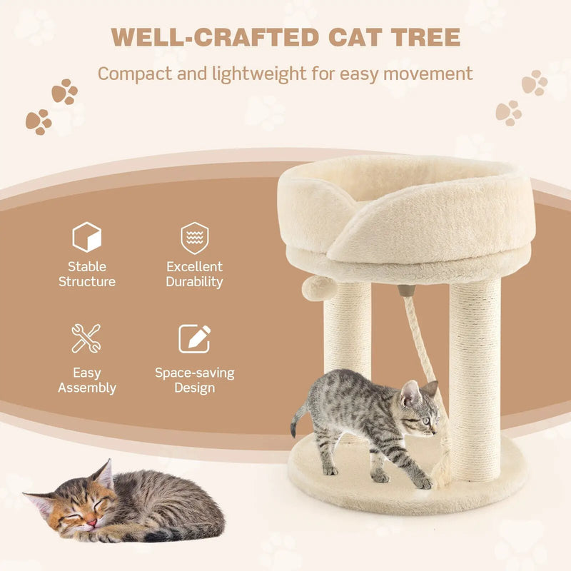 Cat Climbing Tree with Plush Perchs and Scratching Post by DirectDeals