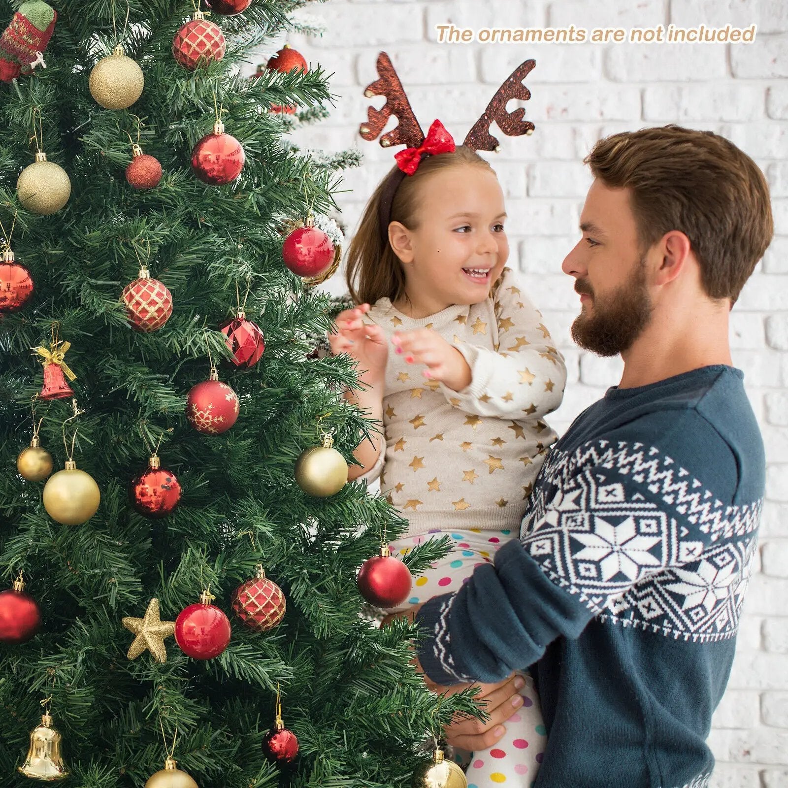 7 Feet Christmas Tree Pre-Lit 3-Minute Quick Shape by DirectDeals