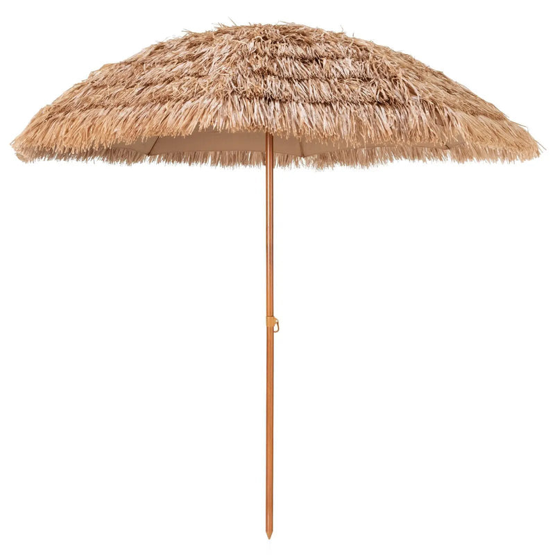 8 Feet Patio Thatched Tiki Umbrella Hawaiian Hula Beach Umbrella by DirectDeals