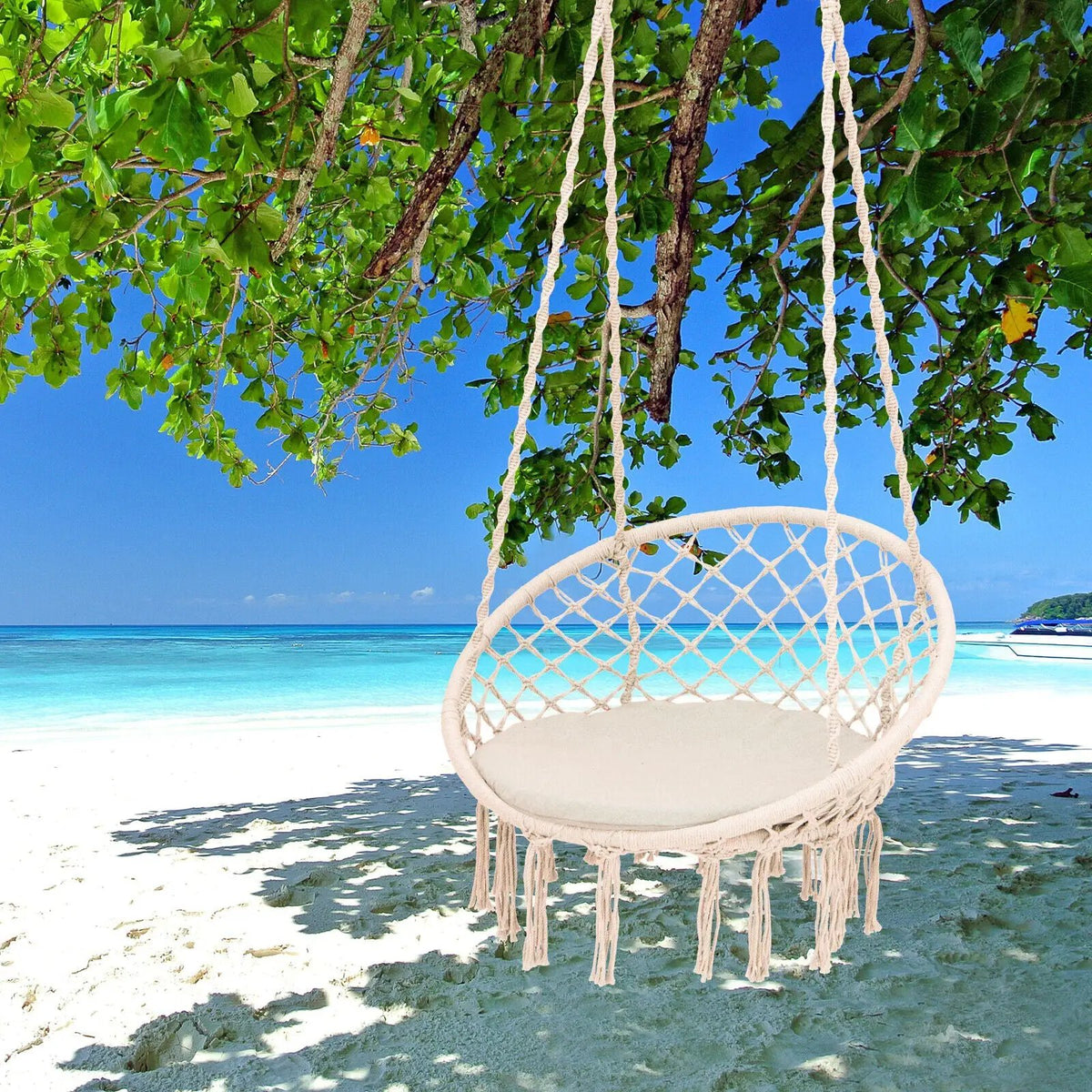 Cushioned Hammock Swing Chair with Hanging Kit, photo 17 of 24