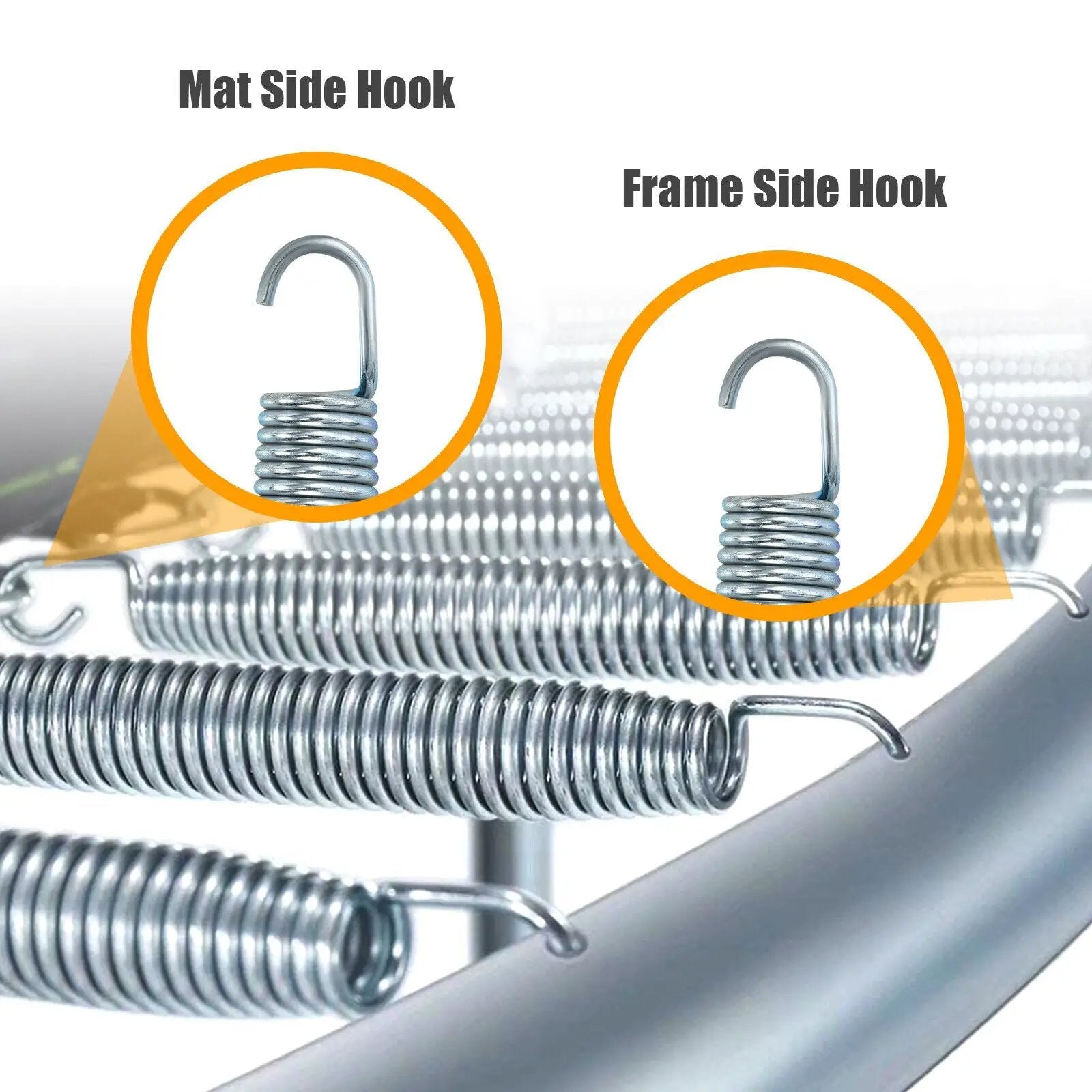5.5 Inch Rustproof Galvanized Steel Replacement Trampoline Elasticity Springs by DirectDeals
