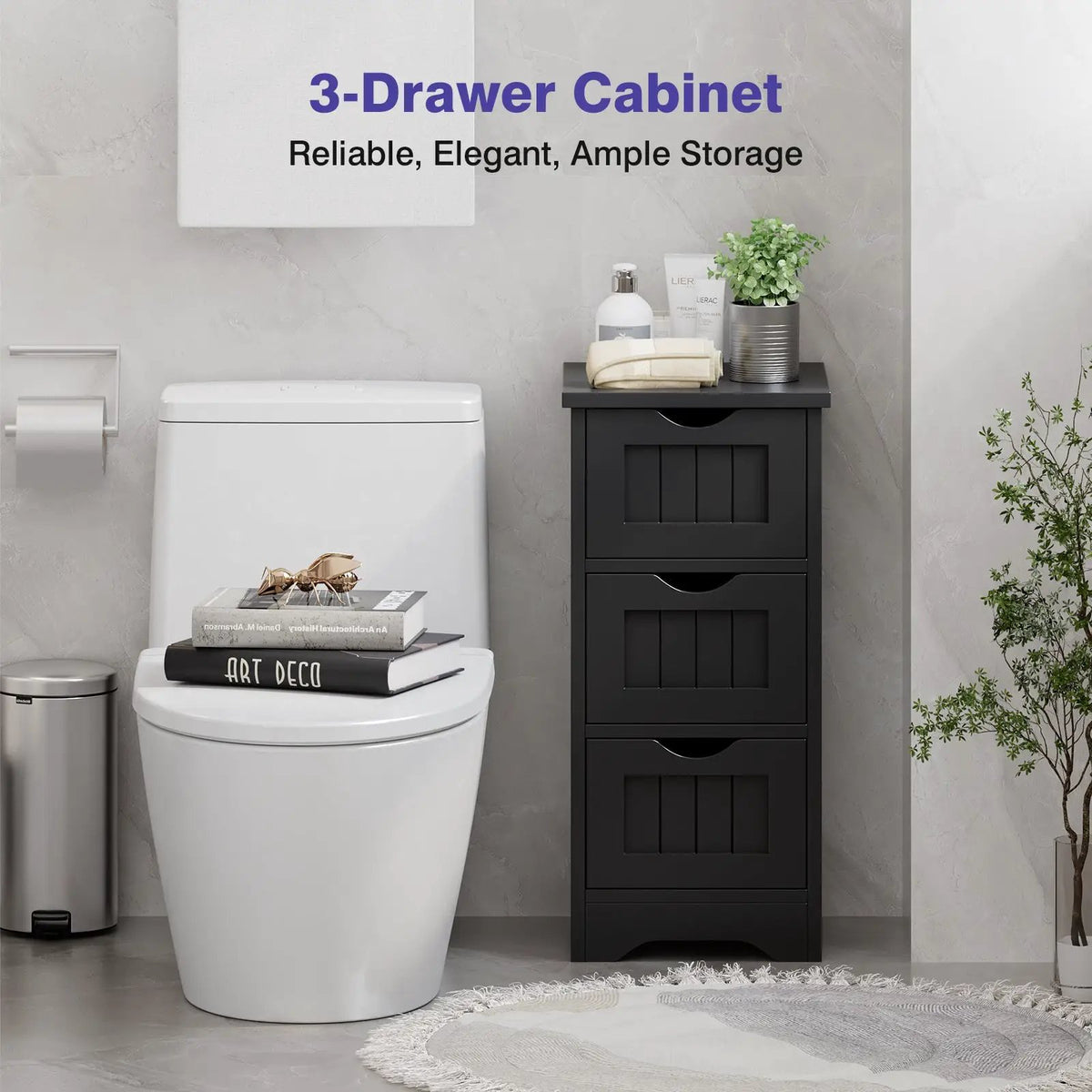 Bathroom Floor Freestanding Storage Organizer with 3 Drawers, photo 22 of 32