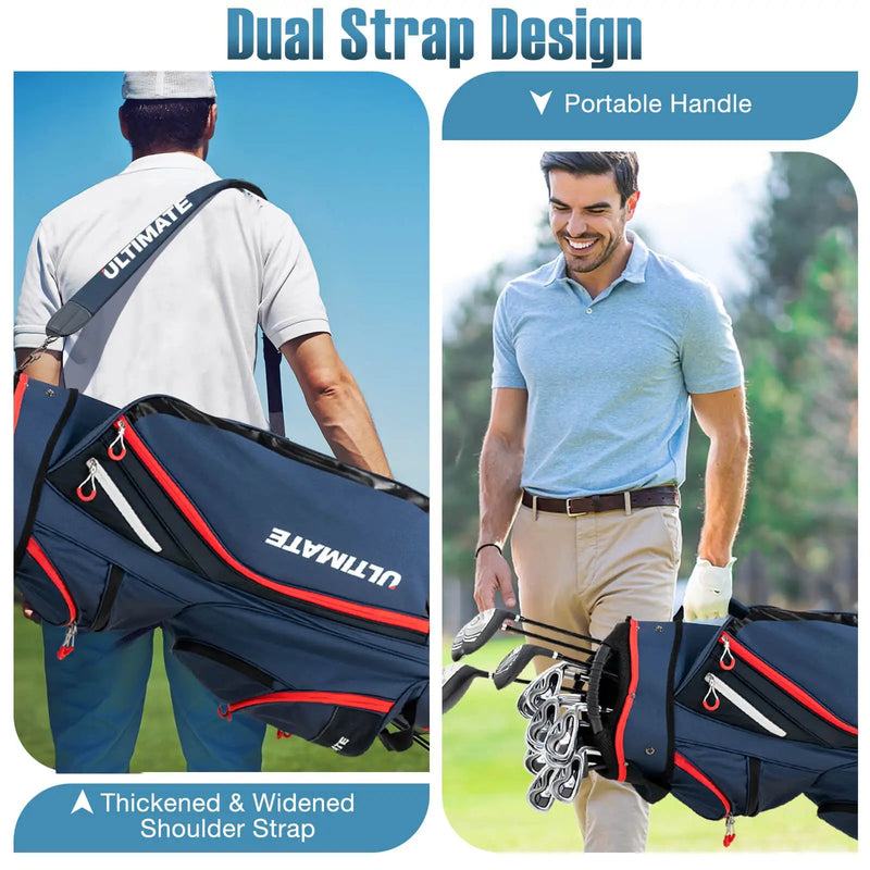 9.5 Inch Golf Cart Bag with 14 Way Dividers Top Organizer by DirectDeals