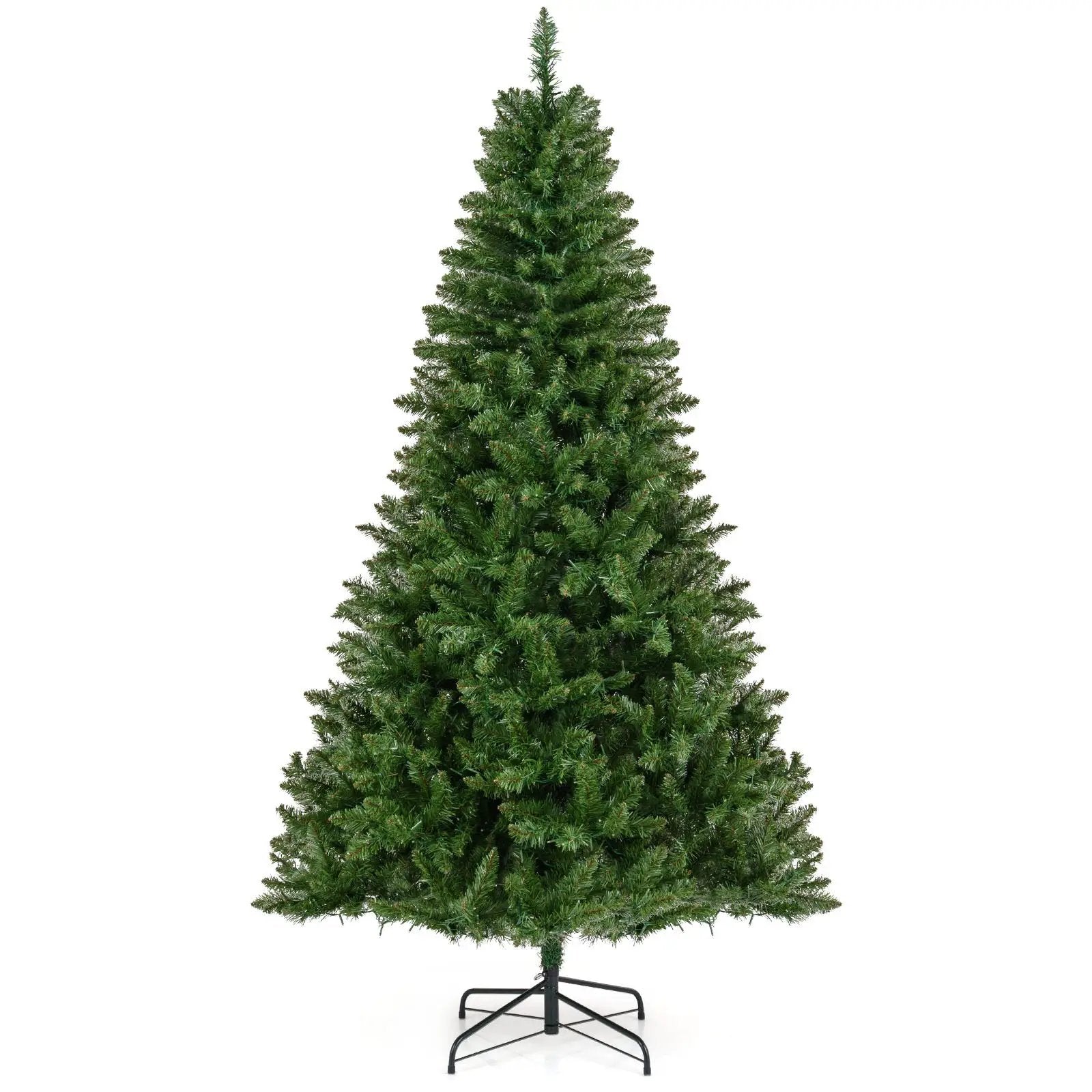 5/6/7 Feet Artificial Christmas Tree Hinged Xmas Tree with 7 Lighting Modes by DirectDeals