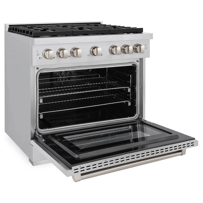 ZLINE 36"Paramount Dual Fuel Range Stainless Steel, SDR36 by Farmhouse Kitchen and Bath