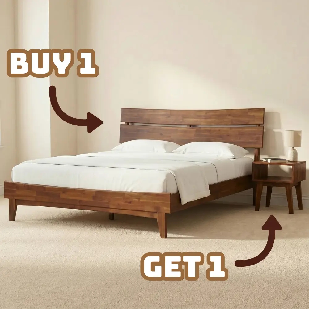 Aurora Solid Wood Bed Frame by Megsu