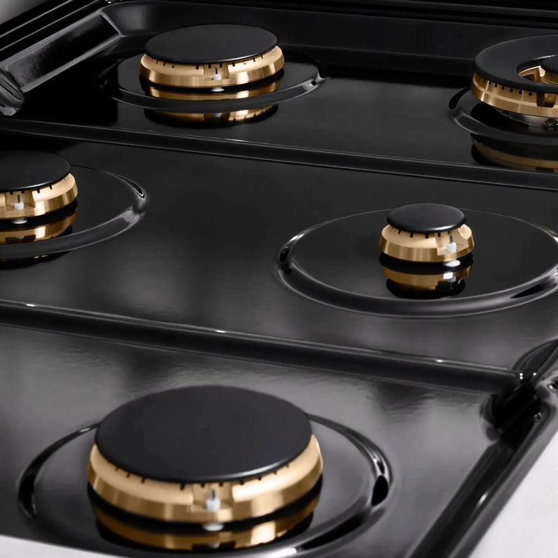 ZLINE 36" Paramount Gas Rangetop Stainless Steel Champagne Bronze SRTZ-36-CB by Farmhouse Kitchen and Bath