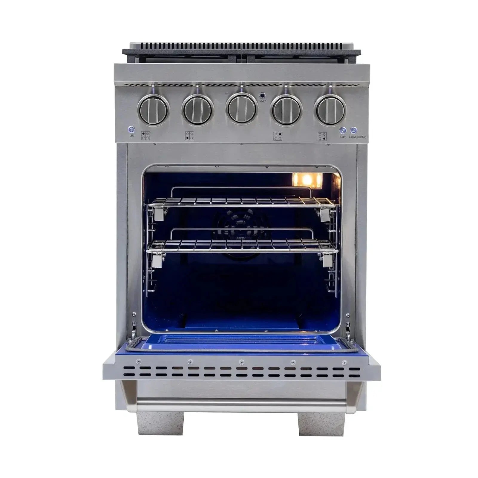 Kucht Professional 24" Liquid Propane Range Stainless Steel, True Simmer Burners, KFX2400X/LP-S by Farmhouse Kitchen and Bath