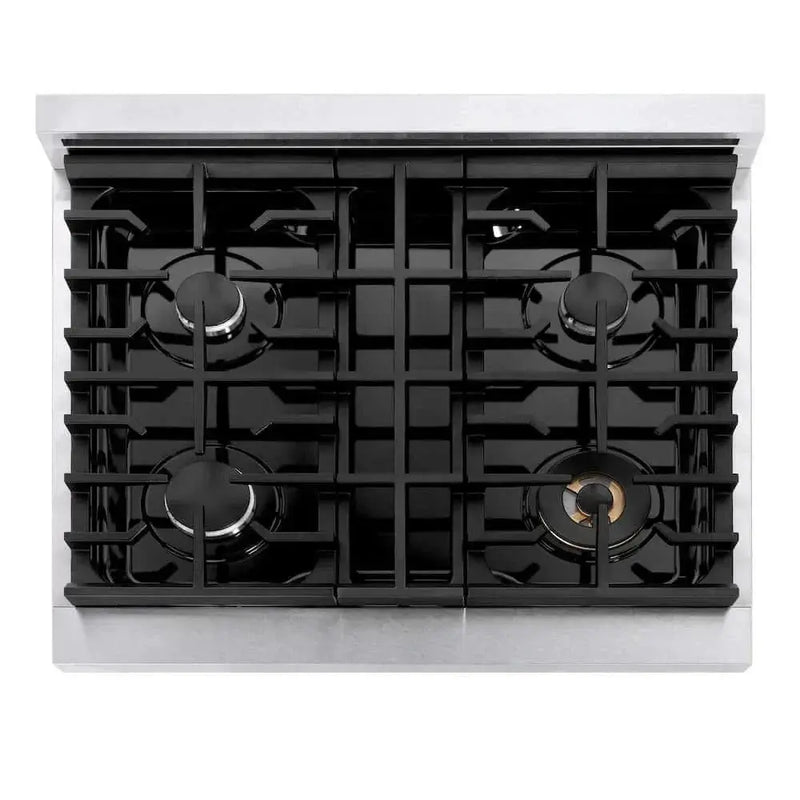 ZLINE 30" Paramount Gas Rangetop DuraSnow® Stainless Steel SRTS-30 by Farmhouse Kitchen and Bath
