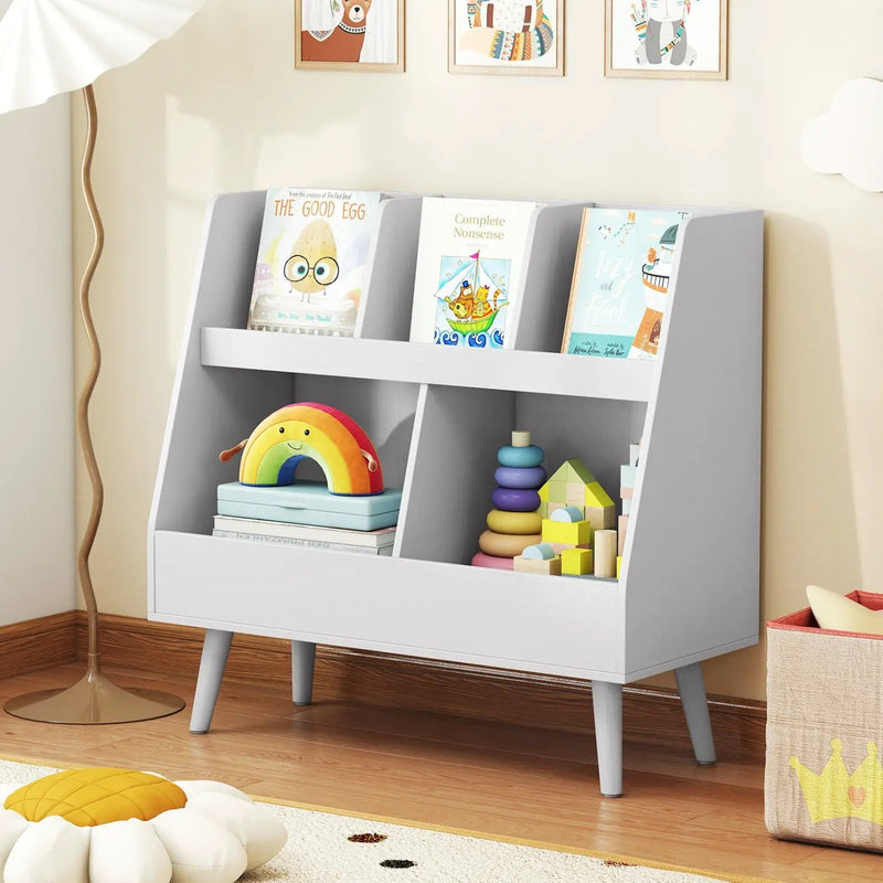 Kids Bookshelf and Toy Organizer 5-Cube Storage Unit by DirectDeals