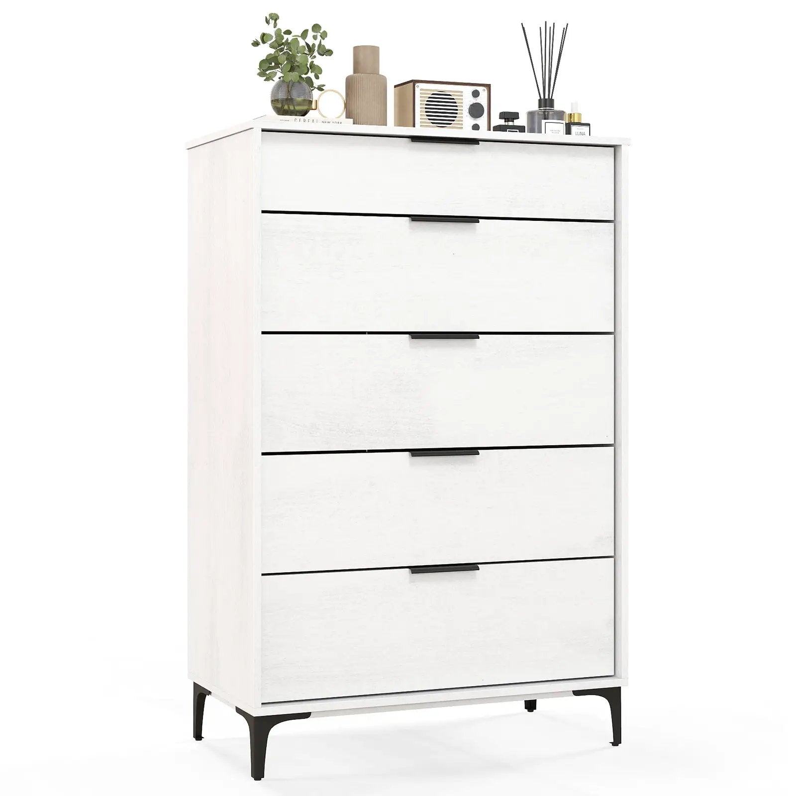 5-Drawer Dresser with Interlock System for Bedroom Living Room by DirectDeals